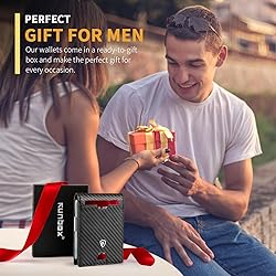 RUNBOX Mens Slim Wallet with Money Clip RFID