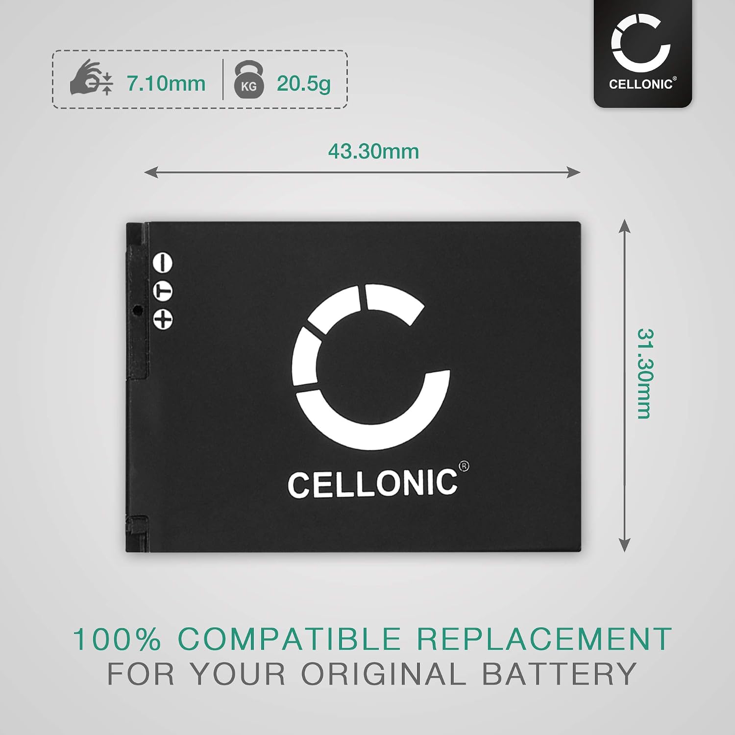 CELLONIC, Battery for Camera compatible with Samsung SLB-10A, PL50, ES55, L100, WB700, WB500 (3.7V, 1050mAh) - Image 5