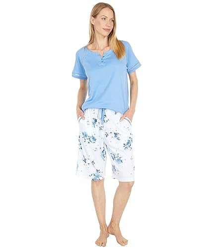 Karen Neuburger womens Short Sleeve Top and Bermuda Short Set