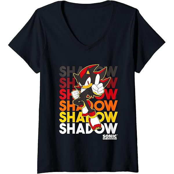 Amazon.com: Sonic The Hedgehog Shadow Stacked Text Cool Logo Long