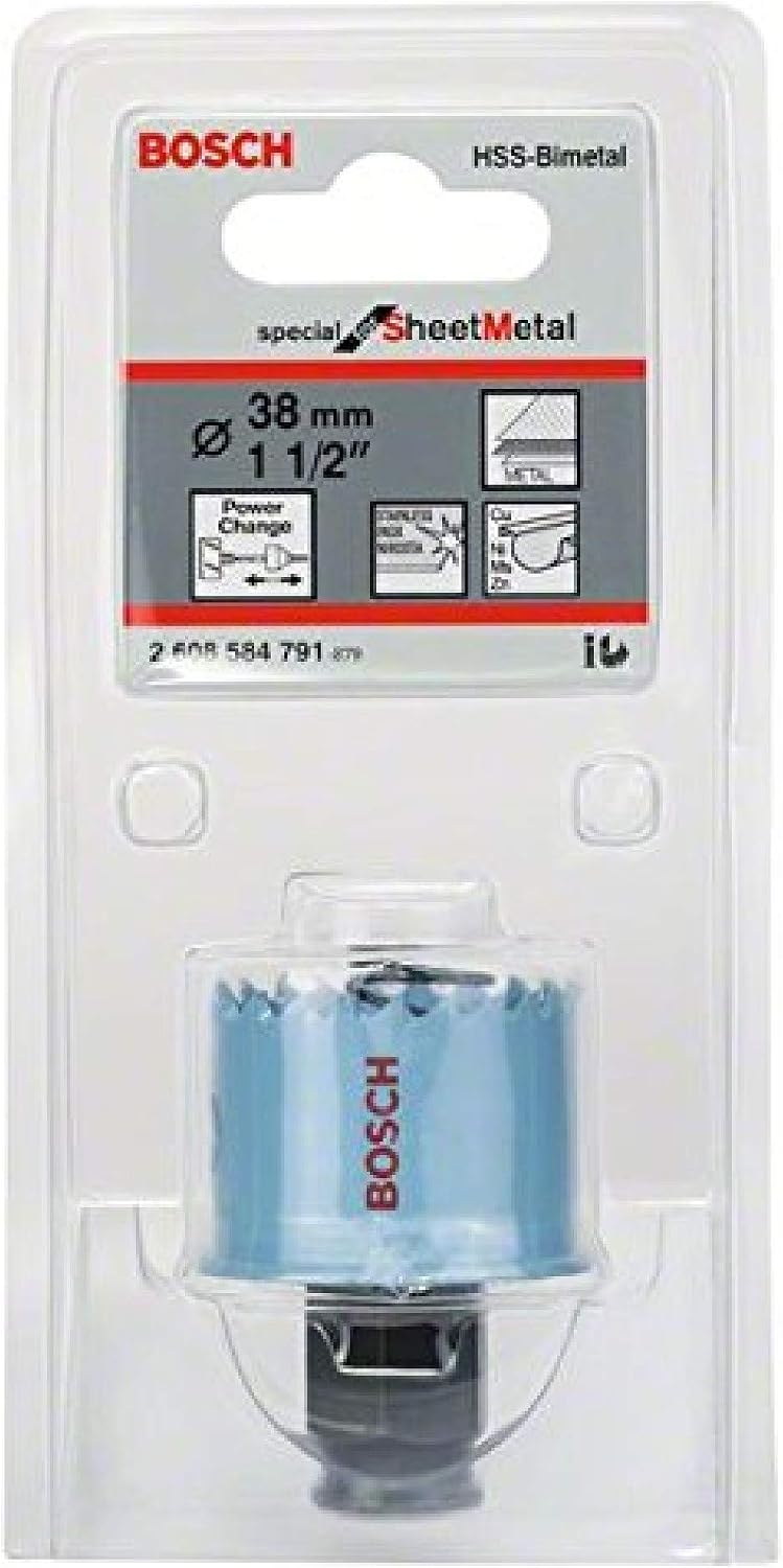 Bosch Professional Hole Saw Special for Sheet Metal (for Stainless and Steel Sheets diameter 38 mm, Accessories for Drills)