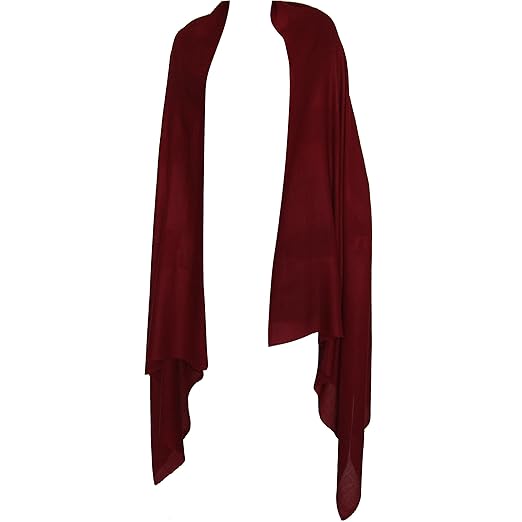 Womens Shawls Pure Wool Wrap in Solid Color Size 213 x 103 Cm Amazon