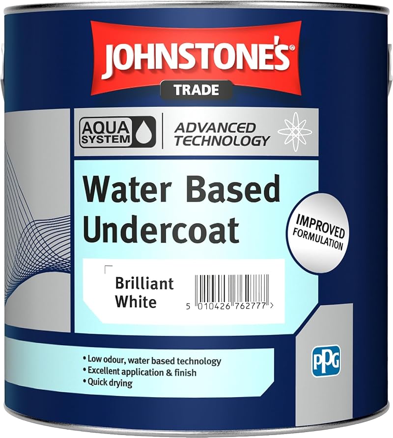 Johnstone's Trade Aqua Water Based Undercoat Brilliant White 2.5L Interior