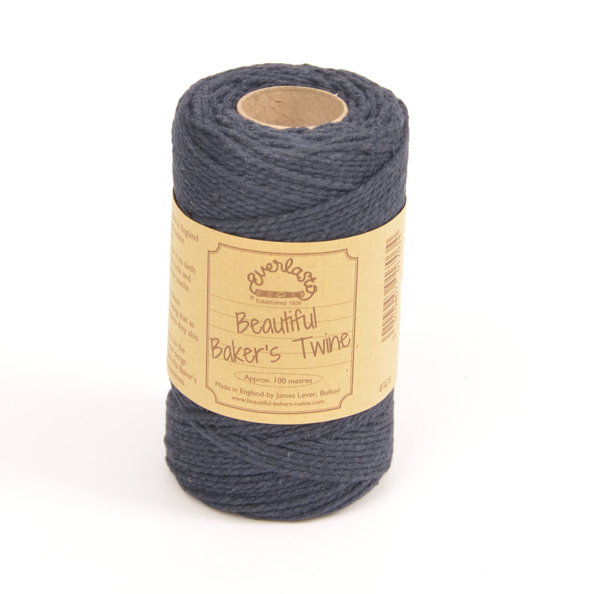 100m - Everlasto 'Solid' Beautiful Baker's Cotton Craft Twine (2mm approx) (NAVY)