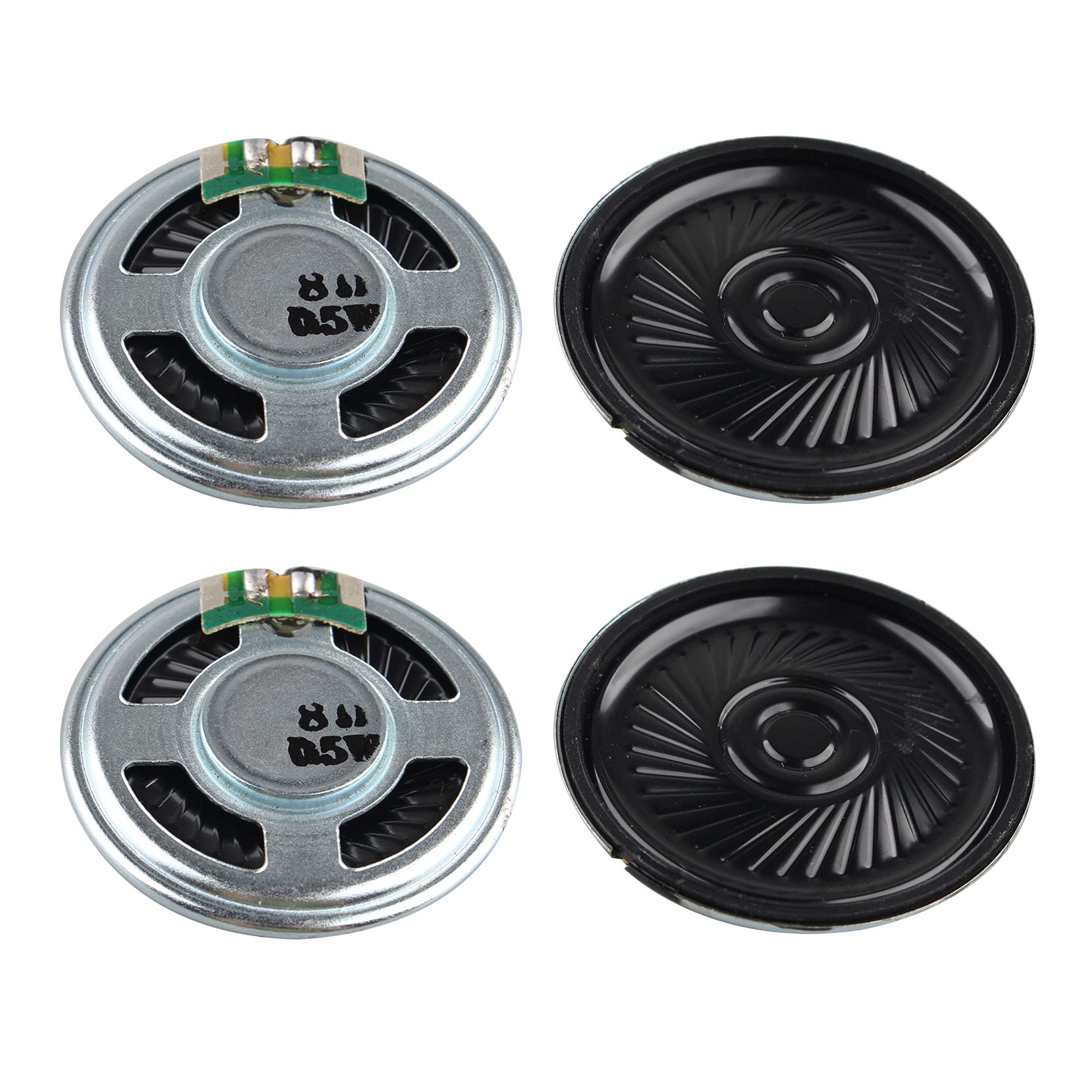 Jopto 4PCS 0.5W 8 Ohm Internal Mini Magnet Speaker Loudspeaker 40mm Replacement Internal Magnet Mini DVD EVD Speaker Miniature Speaker DIY