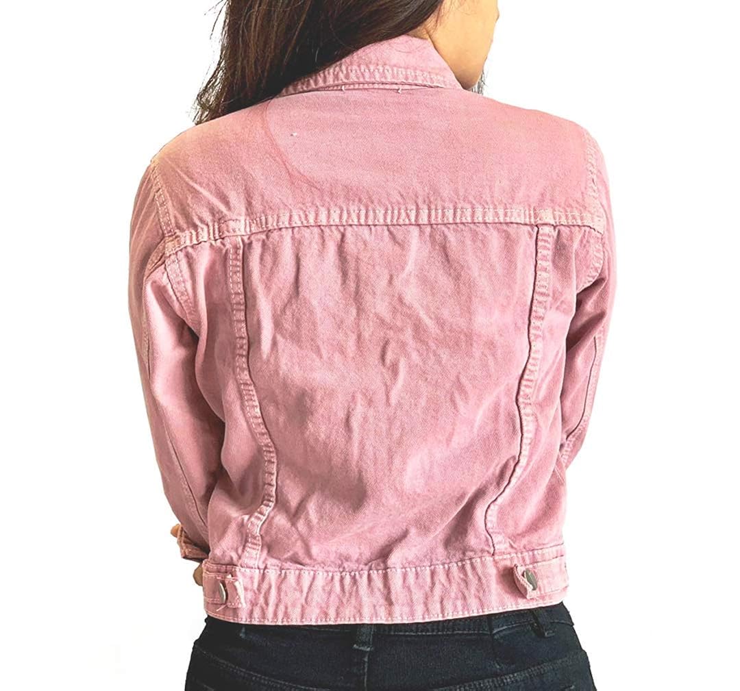 pink denim jacket womens india