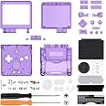 IPS Ready Upgraded eXtremeRate Clear Atomic Purple Custom Replacement Housing Shell for Gameboy Advance SP GBA SP – Compatible with Both IPS & Standard LCD – Console & Screen NOT Included