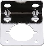 Zerostart 8606048 Heavy Duty Receptacle Mounting Bracket, Chrome with 4 Pre-Drilled Holes, 3" Wide x 3.5" High