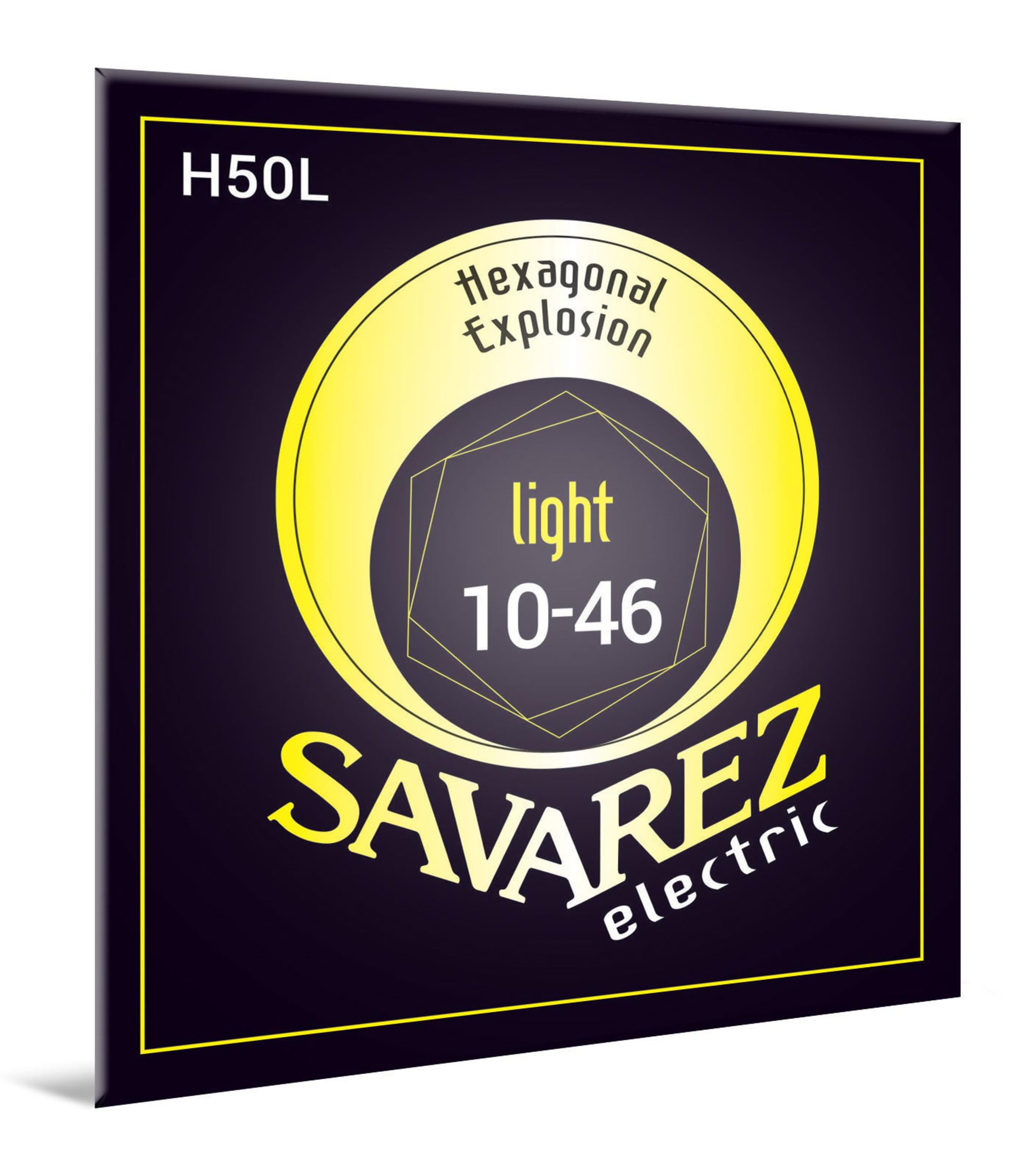 Savarez H50L Strings for Electric Guitar Hexagonal Explosion Nickel Set Light .010-.046