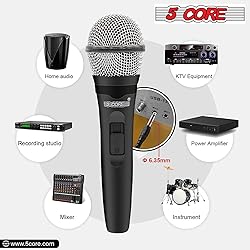 5 CORE Microphone Pair XLR Dynamic Mic Karaoke