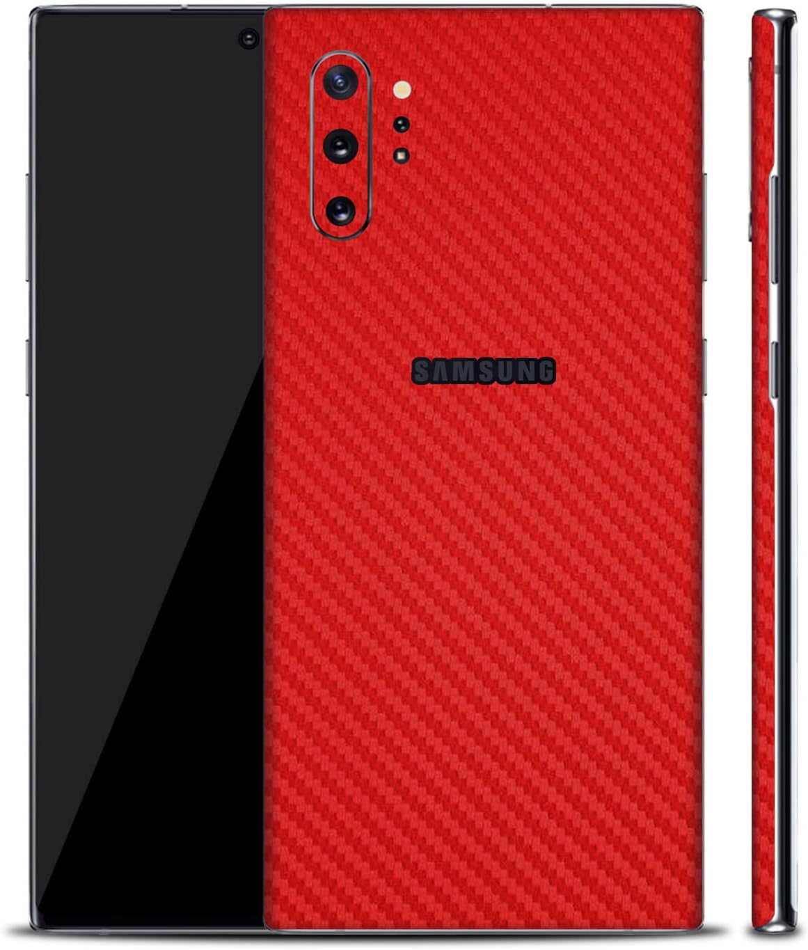 XtremeSkins Textured Skin Stickers for Samsung Galaxy Note 10 Plus 5G (Red Carbon)