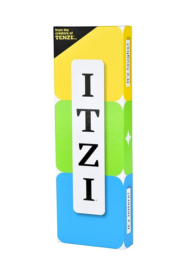 TENZI Itzi - Fast, Fun Creative Word Game - Be The First to Match Your Letter to The Card - Family Party Game for Ages 8+, Multicolor