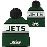 NFL Kids 4-7 Official Primary Logo Sport Knit Cold Weather Cuffed Pom Beanie Hat