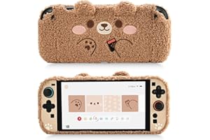 GeekShare Plush Case Compatible with Switch 2 (2025), NS2 Protective Cover for Switch Console and Grip Joy Controller, Plush Bear