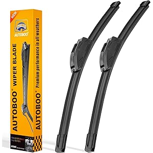 AUTOBOO 22" and 22" Windshield Wipers Blades (Pack Of 2),OEM Quality Premium All-Seasons Wiper blade...