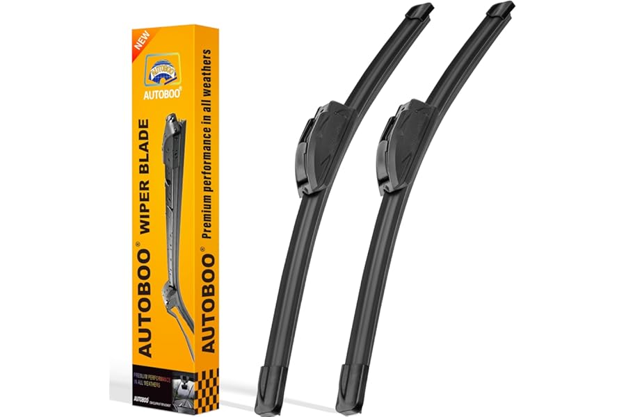 AUTOBOO 26" and 16" Windshield Wipers Blades (Pack Of 2),OEM Quality Premium All-Seasons Wiper blades,Stable and Quiet wiper 
