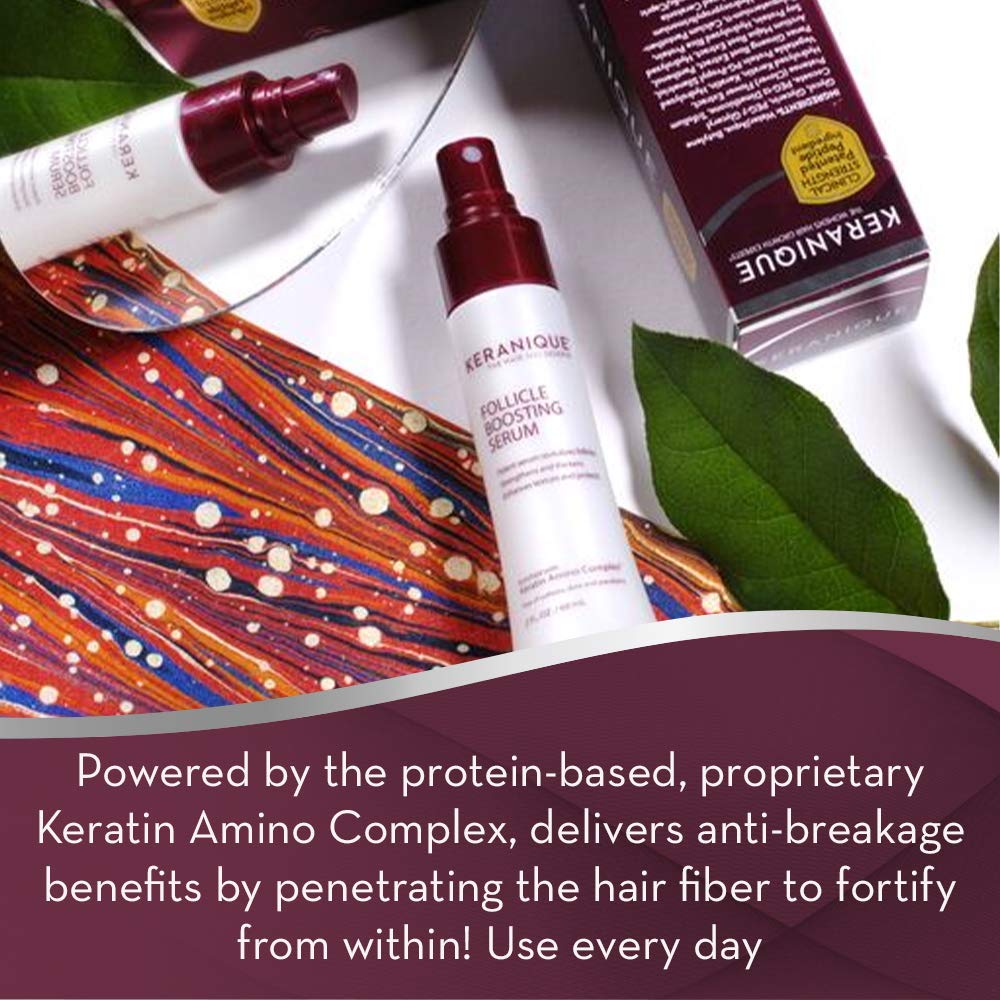 Keranique Follicle Boosting Serum, 2 Fl Oz – Keratin Amino Complex, Sulfate, Dyes And Parabens Free | Stimulates, Nourishes and Supports Scalp Hair Follicle Health | Repairs Existing Damage Hair : Hair Regrowth Treatments : Beauty