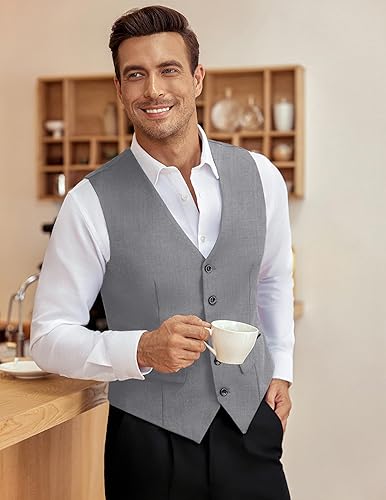 Dress Vest Men's Vest Slim Fit Men's Suit Vest Styles