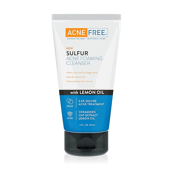 ACNE FREE SULFUR ACNE FOAMING CLEANSER WITH LEMON...
