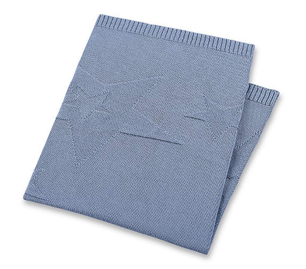 Sterntaler Knitted cuddle blanket Baylee, Age: For babies from birth or older, 75 x 90 cm, Blue