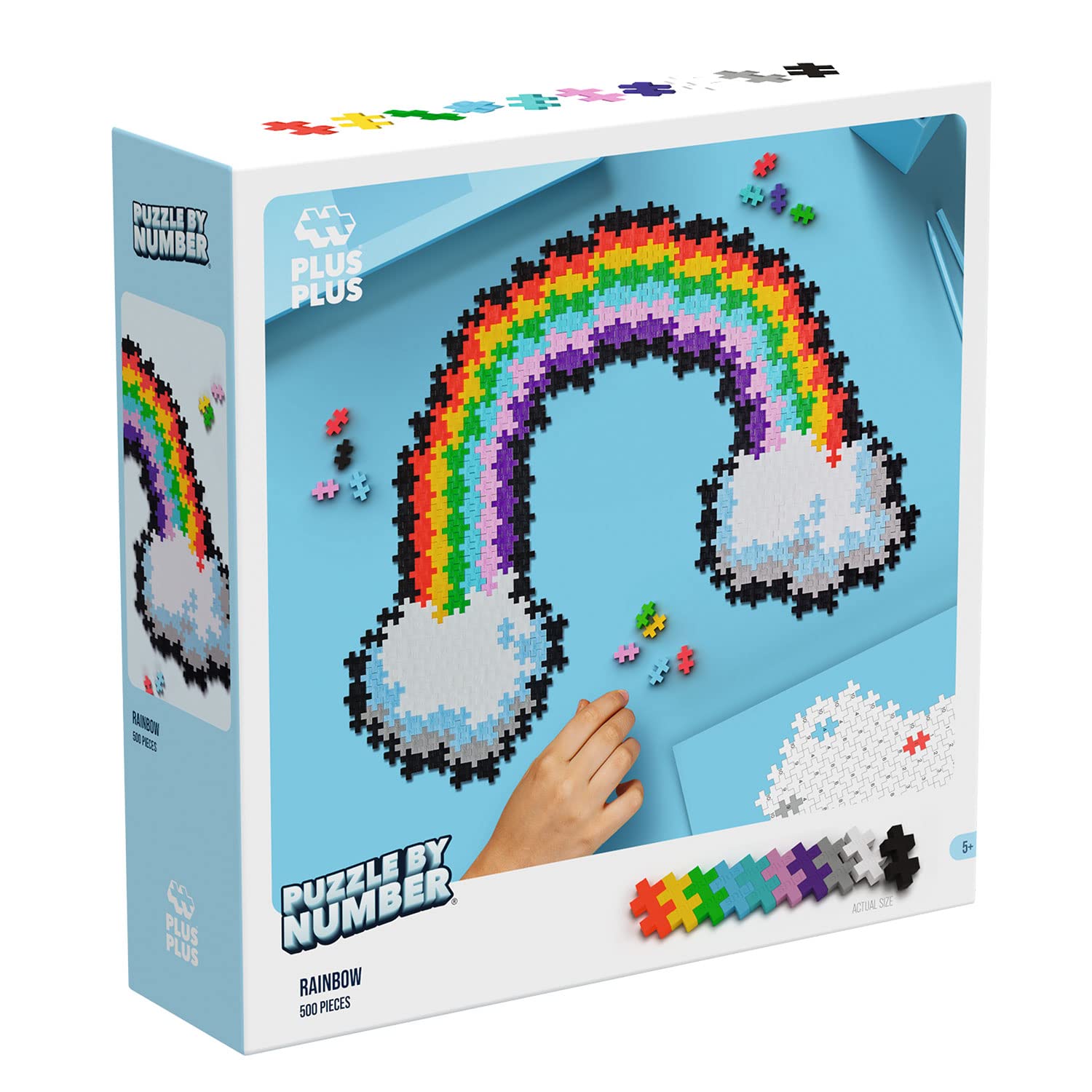Plus Plus - Children's Rainbow kids Puzzles | Jigsaw Puzzles For Kids | Jigsaw Puzzle 5 Year Old | Kids Learning Toys | Games For Kids |5 Year Old Girls Gifts