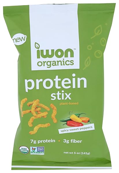 IWON ORGANICS ORGANIC SPICY SWEET PEPPER PROTEIN STIX,...