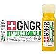 +GNGR Immunity Aid Organic Ginger and Lemon Shot - Cold Pressed Ginger Shots with Echinacea, Lemon Juice, Honey, Peruvian Ginger Juice, Zinc & Vitamin D3, Immune & Digestive Support (2 Oz, Pack of 12)