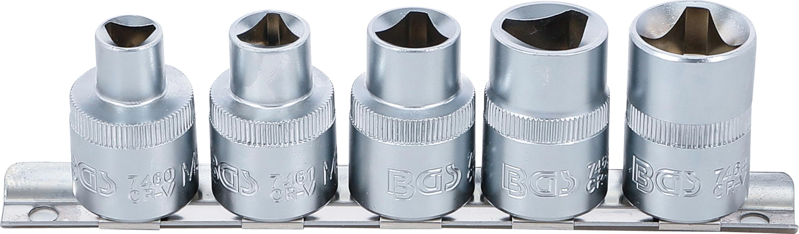 BGS 8608 | 3-pt Socket Set | M5 - M12 (8 - 16,5 mm) | 5 pcs.