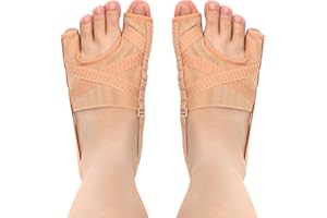 1 Pair Big Toe Corrector for Women & Men, Adjustable Toe Separator Pads Splint Brace Straightener & Spacers Comfortable Breat
