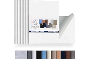 Woven Sound Large Acoustic Panels, High Density, Sound Dampening, Decorative Noise Blocker Felt Wall Tiles for Ceilings, Home