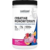 Nutricost Creatine Monohydrate Powder (Shaq's Berry Blast, 500 Gram) - Micronized Creatine Supplement, Vegan, GMO-Free, Gluten-Free, 74 Servings