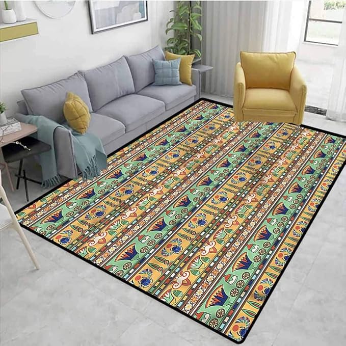 TableCoversHome Egyptian Heavy Duty Area Rug Hearts, Lily