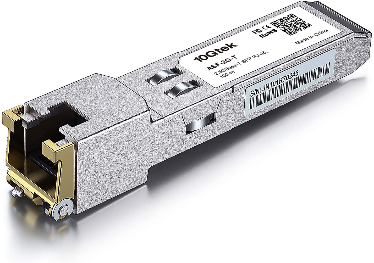 Photo 1 of 10GTEK 2.5G SFP-T, 2.5GBase-T, SFP to RJ45, Compatible with Fortinet, Netgear, TP-Link and Other Open Switches