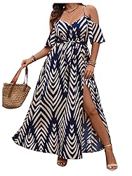 Floerns Women's Plus Size Cold Shoulder Short