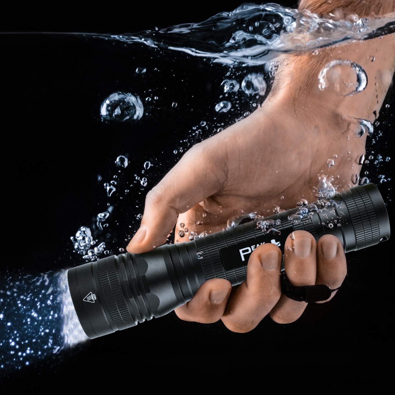 PeakPlus High-Powered LED Flashlight LFX2000 - Brightest High Lumen Light with 5 Modes, Zoomable and Water Resistant - Best Flashlights For Camping, Dog Walking and Emergency - - 