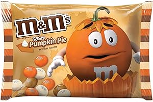 M&M'S White Chocolate Pumpkin Pie Halloween Candy 8-Ounce Bag