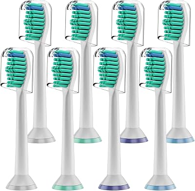 Derffin Replacement Brush Heads for Philips Sonicare HX6014 HX3/HX6/HX9/HX8/HX7