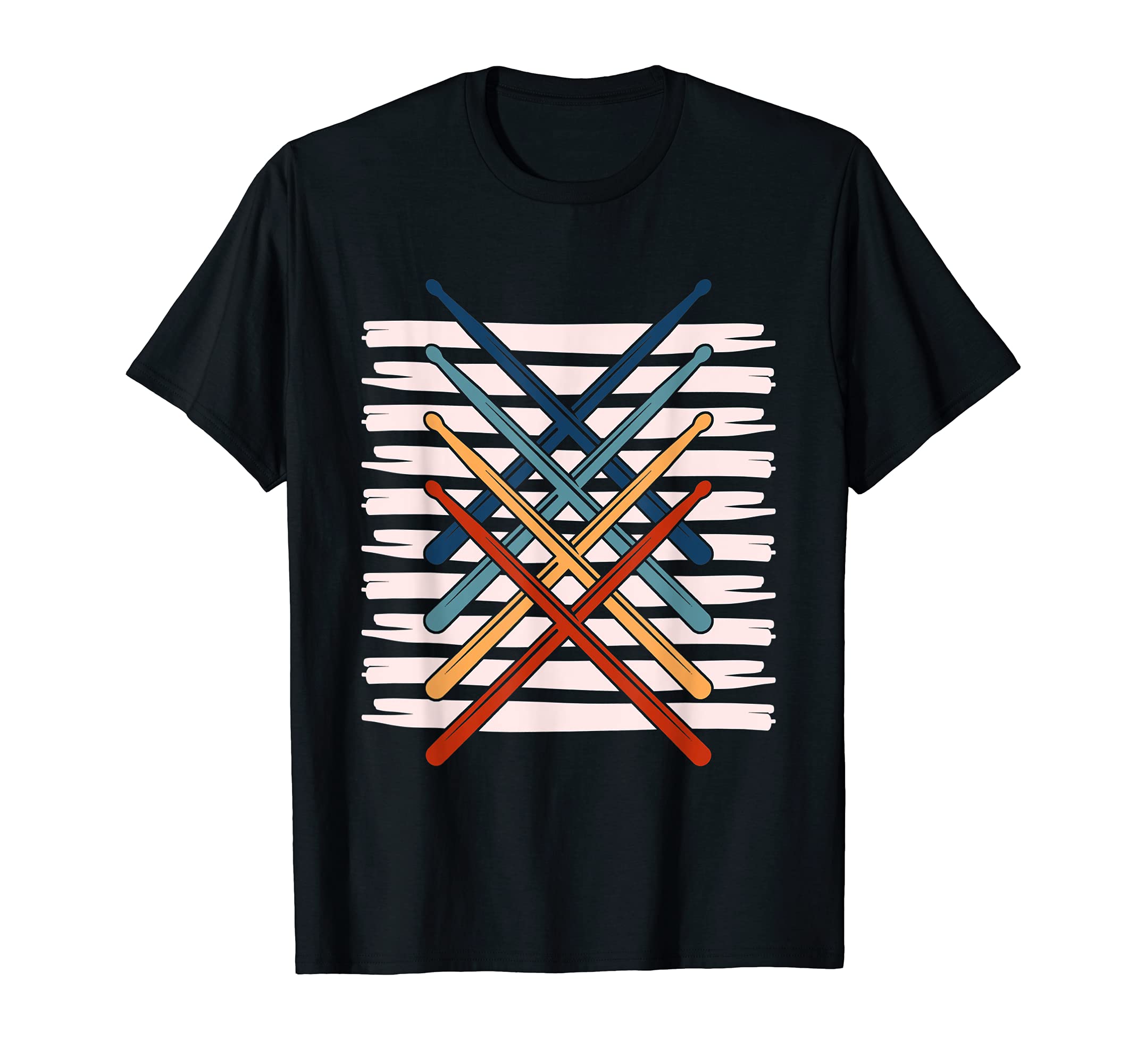 Drums Player Percussion Drummer Music Retro Drumsticks Drums T-Shirt