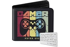 Qoibraze Kids Wallet for Boys Teen, Cool Boy Wallet for Kids Age 6-8 9-12 12-14, Funny Bifold Leather Purse, Small Wallets with Coin Pocket for Childrens Birthday Christmas Gifts