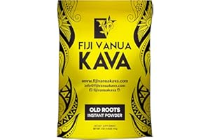 Fiji Vanua Kava Instant Old Roots Kava Powder, dehydrated green juice Kava Drink Powder, Easy to Prepare liquid-Soluble, Fijian Instant Noble, Herbal Supplement, 4 oz
