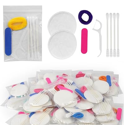 Adorila 50 Pack Disposable Hotel Guest Vanity Kit Individually Wrapped Amenities