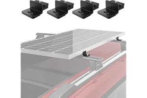 BougeRV Solar Panel T-Slot Mounting Kit Fits for Auto Cross Bars with T-Track to Secure Most 100 to 200 Watt Solar Panel, Hea