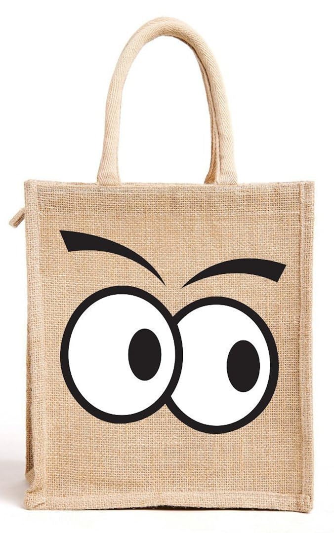 h&b women's multipurpose waterproof jute tote bag, beige