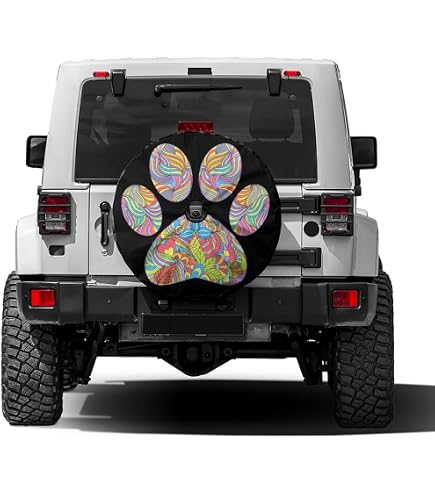 American Flag Spare Tire Cover With Backup Camera Hole - Leather Wheel Cover For Jeep Wrangler JL (Fits 32-34" Tire Diameter) - View #2