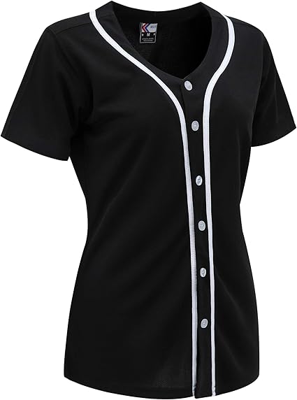 womens baseball button down shirt
