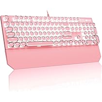 Cyber Pink K500 Punk Mechanical Clavier Arrond Chigère De Touches