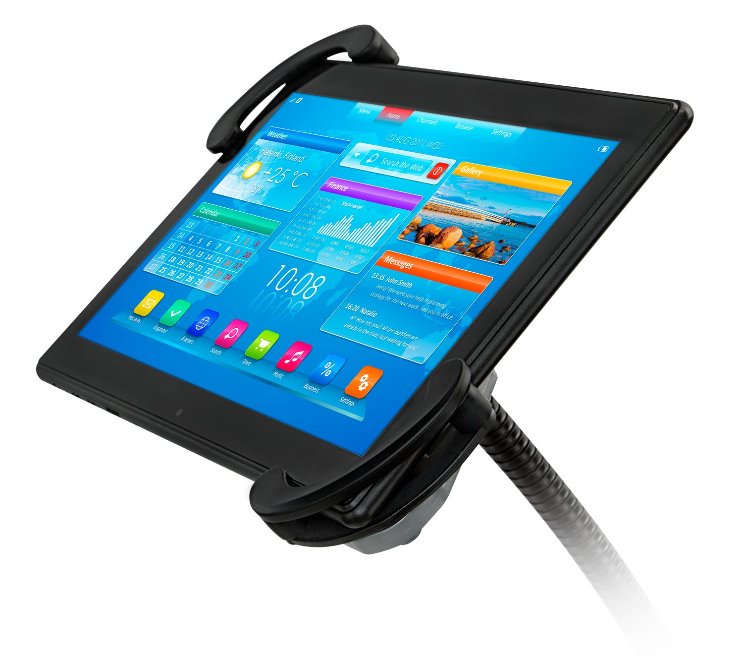 Mountit! Universal Tablet Floor Stand with Locking Clamp Adjustable