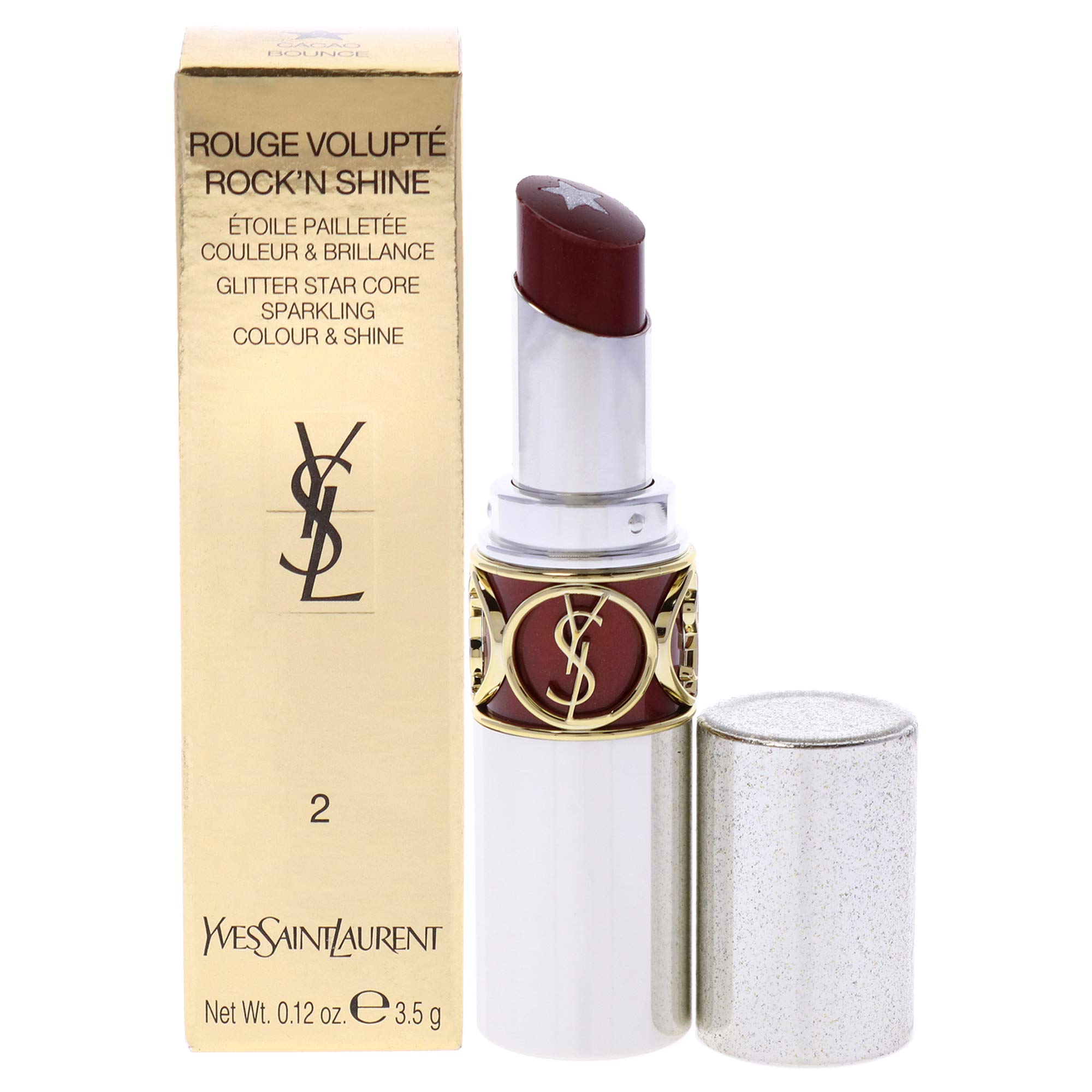 Yves Saint Laurent Rock Rouge Volupte Shine - Lipstick Brilliant Ranked # 2 Wild Beige, 42 g