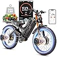 eAhora [2025 Upgraded] Romeo Pro 3 Adults Electric Bike 5000W 50MPH Dual Motor Electric Bike 60V 80AH Long Range Electric Mountain Bike Air Damper Full Susepension System, UL2849