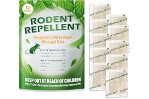 QUIVANTA Rodent Repellent Indoor Mice Repellent Natural Peppermint Mouse Repellent Pouches 10 Pack Rat Repellent for Car Engines, House